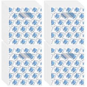Colarr 400 Pcs Tooth Patient Care Dental Bags 9 x 8 Inches Plastic Merchandise Bags Dental Bags for Patients Dental Clinics Patient Encouragement Gifts Party Favors (Stylish Style)