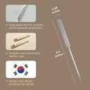 Piccasso Professional Makeup Spatula - Stainless Steel Foundation Spatula for Thin & Seamless Base - K-Beauty Korean Tool for Flawless Finish - Includes Leather Case - Hygienic & Durable Applicator