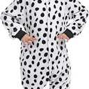 Unisex Kids Animal Onesie Pajamas Children Flannel Halloween Cosplay Costume Homewear Sleepwear for Boys Girls Gift 10-12 Years