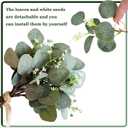 30 Pcs Artificial Eucalyptus Stems, Fake Silver Dollar Eucalyptus Leaves Stems, Faux Greenery Stems for DIY Bouquets, Wedding Centerpieces, Home Decor, and Vase Arrangements (30)