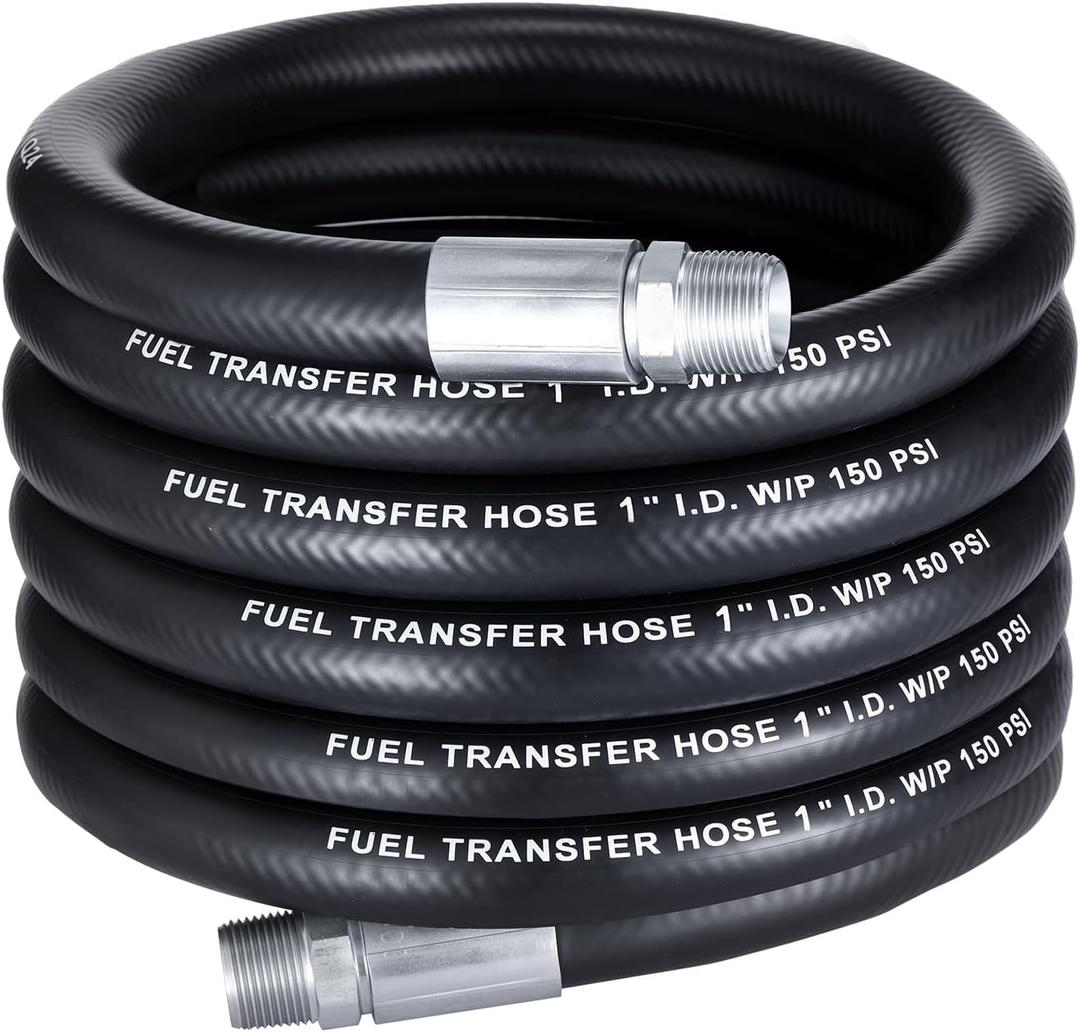 EVIL ENERGY 1" Fuel Transfer Hose 20FT,Farm Fuel Hose for Dispensing Diesel Gasoline Kerosene Biodiesel