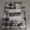 No. 918 Blair Farmhouse Plaid Semi-Sheer Tab Top Curtain Panel, 52" x 63", Charcoal/Ecru Off-White