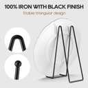 HONGYUTAI 3 Pack 12 Inch Plate Stands for Display Picture - Vinyl Table Top Display, Decorative Metal Frame Holders for Book , Photo and Platter, Tabletop Art, Black