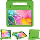 Kids Case for Samsung Galaxy Tab A 10.1 (2019) Model SM-T510/T515, Light Weight Shockproof Kids-Friendly EVA Protective Cover with Convertible Stand Handle, Green
