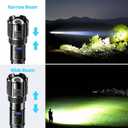 2 x Rechargeable Tactical Flashlight: Ultra Bright High-Lumen LED Beam with USB-C Charging, Heavy Duty Mid-Size Torch for Home Power Outage, Car Emergency & Outdoor Adventure