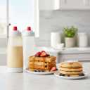 Pancake Batter Dispenser & Mixer/Shaker Bottles, 2-Pack (1000mL Each)  Whisk Ball, No-Drip Silicone Tip, Leakproof, Dishwasher-Safe, BPA-Free  For Pancakes, Waffles, Crepes, Muffins