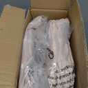 MUXHOMO 7 Pieces Queen Comforter Set, Seersucker Bed in a Bag Queen Size, All Season Luxury Bedding Set with Comforter, Flat Sheet, Fitted Sheet, Pillowcases & Shams, Beige (Queen (88"x88"))