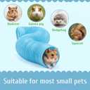 4 Packs Plastic Hamster Fun Tunnels, Pet Mouse Guinea Pigs Folding Tube Foldable Plastic Tunnel Training Hideout Tunnels for Guinea Pigs Rats Chinchillas Ferrets Dwarf Rabbits