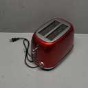 Roter Mond 2 Slice Toaster Retro Stainless Steel with Bagel, Cancel, and Defrost Functions, 6 Bread Shade Settings, Extra Wide Slots and Removable Crumb Tray, Red