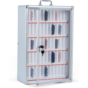 AIWFL 60 Slots Classroom Cell Phone Locker, Aluminum Alloy Cell Phone Storage Box, Wall Mounted Cell Phone Holder Cell Phone Storage Cabinet for Schools Office Gym