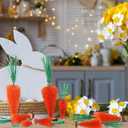 DoubleFill 12 Pcs Easter Carrot Decoration 10.6" 7.5" 3.5" Artificial Fake Carrots Tabletop Multisize Spring Easter Bunny Ornament for Basket Filler Hunting Party Tree Farmhouse Fireplace DIY(Base)