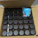 36Pcs Spice Jars Containers with Labels，4oz Black Seasoning Bottles with Shaker Lids for Rack, Cabinet, Drawer,Empty Square Condiment Pots (36, Black)