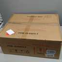 Ceramic Bathroom Sink, Black and White 19" x 15" Above Counter Porcelain Vessel Sink with Black Faucet and Pop up drain Set, Rectangle