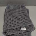 TYUU Waffle Bath Mat, Boho Bathroom Rugs Non Slip Washable Super Absorbent Quick Dry Bath Mat Farmhouse Bathroom Decor, 30"x20" Grey