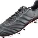 Vizari Classico FG Soccer Cleats for Boys & Girls  Youth Leather Firm Ground Athletic Shoes | Superior Traction & Lightweight Support (1.5 Little Kid, Black/White)