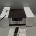 LONPOO Stereo Shelf System for Home, Vintage CD Player 40W RMS Micro Mini System with Remote Control, Bluetooth, FM Radio, USB MP3 Playback & Aux-in,Silver