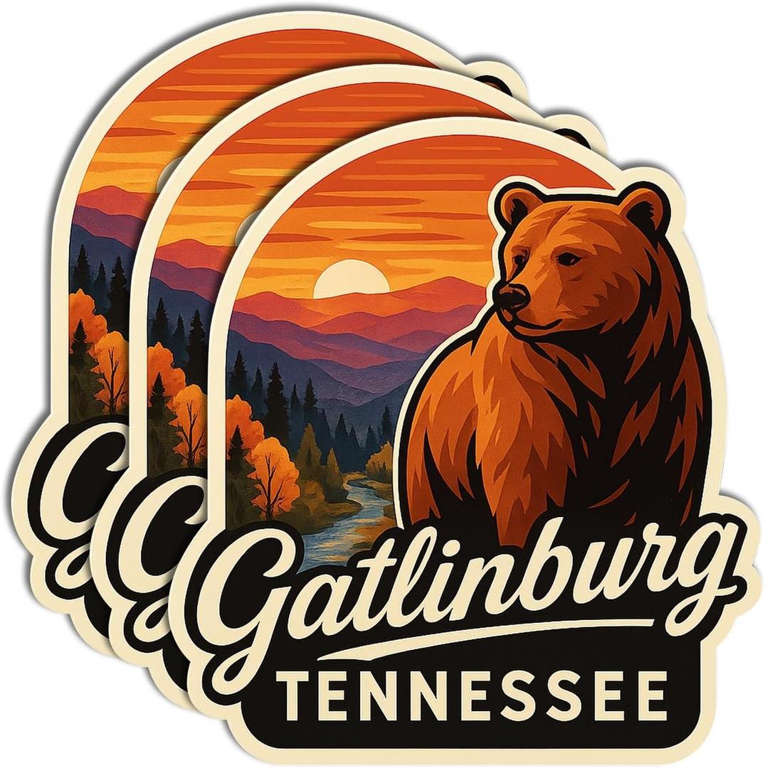 3PCS Tennessee Sticker for Bottle and Laptop  Waterproof Vinyl Decals, Tennessee Sticker Pack Travel Souvenirs, Nashville Stickers Party Favors, Tennessee Gifts, State Pride and Decor