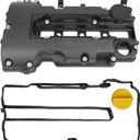 MITZONE Engine Valve Cover kit w/Gaskets & Bolts Compatible with 2011-2020 Chevrolet Chevy Cruze Sonic Volt Trax Buick Encore Cadillac ELR 1.4L L4 Replaces # 25198874 55573746 264-968 (BLack(plastic))
