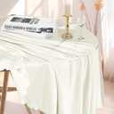 1 Pack 70 Inch Round Satin Tablecloth Ivory Satin Table Cover, Overlay Silky Tablecloth Dining Table Cloths for Wedding, Party, Banquet, Events, Reception, Dinner