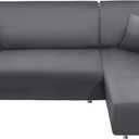 NAISI Sectional Couch Cover L Shape 2 Pieces Sofa Cover Soft Stretch Slipcovers with 2pcs Pillowcases Furniture Protector Couch Covers 3 Seater + 3 Seater(Light Grey)