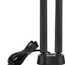 Eightwood 9dBi WiFi 6E Antenna Tri-Band 6GHz 5GHz 2.4GHz Magnetic Base WiFi Antenna for PC Desktop Computer PCIe Bluetooth Card Gaming Motherboard, WiFi 6E Router