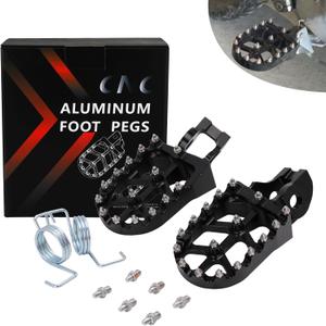 JFG RACING Dirt Bike Foot Pegs CNC Motorcycle Footpegs for 85-530 SX SXF EXC EXCF XC XCF 2016-2023/GASGAS EC300 EC250F 21-24/EC350F 21-23-Black