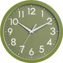 Wall Clock Analog 10 Inch Simple Silent Non Ticking Battery Operated Modern Decorative for Kitchen Office Bedroom Bathroom Living Room(Olive Green) (G-olive Green)