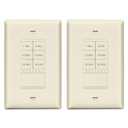 LIDER 30-Minute Countdown Timer Switch with Wall Plate, 1-5-10-15-20-30 Minutes, for Lighting or Fans, LED Indicator, 1200W, Neutral Wire Required, LTS-30M-LAWP2P, Light Almond, 2-Pack