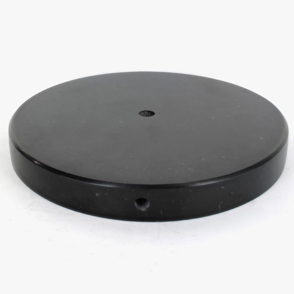 Round Marble Lamp Base - Black 11 inch