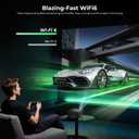 CiBest Mini Projector with WiFi and Bluetooth, Compatible with Netflix/YouTube/PrimeVideo, Electric Focus & Keystone, Short Throw Full HD 1080P Video Projector, Portable Outdoor/Indoor Use