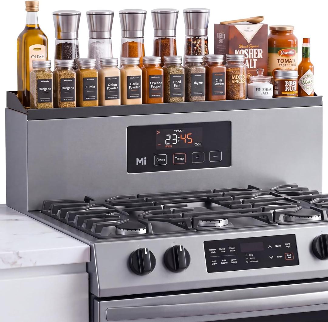 30" Magnetic Stove Top Shelf, Stainless Steel Kitchen Over Stove Spice Rack