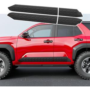 4Pcs Door Molding Trim Kit Compatible with 2025 Toyota 4Runner Side Door Body Protector Trims TPE Body Side Molding Strips All Weather Replacement for 2025 Toyota 4Runner Accessories