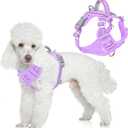 BARKBAY Dog Harness No Pull with ID Tag Pocket - Heavy Duty, Reflective, Easy Control for Large Dogs(Violet Purple, S)