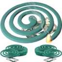 W4W Mosquito Repellent Coils - Outdoor Use Reaches Up to 10 feet - Each Burns for 5-7 Hours (Three Pack Contains 12 coils & 6 Stands)