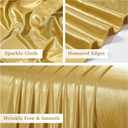 10ft x 10ft Gold Sequin Backdrop Curtain for Parties, Wrinkle Free Thick Glitter Photo Backdrop Drapes 2 Panels 5x10FT Shimmer Back Drop Cloth Shiny Fabric for Wedding Birthday Photography Background