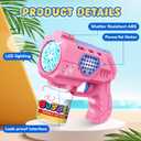 Eaglestone Bubble Guns for Toddlers 2 Packs, LED Light Automatic Bubble Machine Gun for Kids 4-8, Bubble Toys with Bubble Solution,Concentrate, Bubble Blaster Party Favor, Summer Outdoor Toys Gift