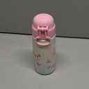 Girls Insulated Water Bottle with Covered Pop-Up Straw,16 oz Kids Cups with Stainless Steel Leak Proof for School PinkUnicorn