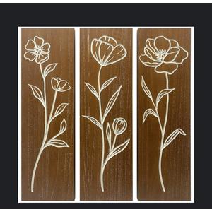 Wood Flower Panel Wall Art1 ct, 23"×23"