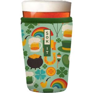 Sok It PintGlassSok Beer Glass Sleeve Insulated Neoprene Cover (Irish Charm, Pint Glass Sleeve)