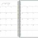 Blue Sky Life Note It 2023 Weekly and Monthly Planner Notes, 5.875" x 8.625", Clear Pocket Cover, Wirebound, Dania Dark (139478-23)