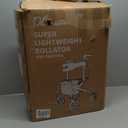 Super Lightweight Rollator Walker for Seniors, Foldable Rolling Walker with Seat and 8" Rubber Wheels for All Terrain, Unique Design Aluminium Frame Sturdy Walkers for Traveling - Red