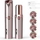 Hair Removal Device, Facial Hair Removal for Women- Gurelax Womens Hair Remover Painless Face Hair Removal/Shavers for Chin Upper Lip Peach Fuzz-Included 4 x Replacement Heads