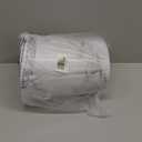 mDesign Round Metal Small 1.7 Gallon Recycle Trash Can Wastebasket, Garbage Container Bin for Bathrooms, Kitchen, Bedroom, Home Office - Durable Stainless Steel - Mirri Collection - White Marble