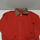 Saodimallsu Womens Zip Up Barn Jacket Cropped Faux Leather Collared Open Front Long Sleeve Fall Cardigan Sweaters M