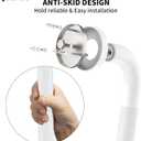 2 Pack 20 Inch White Shower Grab Bar with Anti-Slip Knurled Grip