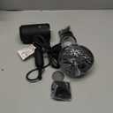 slopehill Professional Ionic Hair Dryer, Powerful 1800W Fast Drying Low Noise Blow Dryer with 2 Concentrator Nozzle 1 Diffuser Attachments for Home Salon Travel (Black)