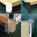 Dock Bumpers Dock Corner Bumper Fender Marine Boat Dock Bumpers for Edge Corner,Inflatable Dock Protection,Soft UV-Resistant Marine-Grade Vinyl,Stainless Steel Mounting Hardware Included,8"x16"