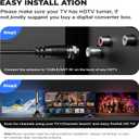 TV Antenna for Smart TV Indoor, TV Antenna for Local Channels,Digital Antenna for Smart tv Indoor,Easy Installation,Support 4K 1080p Channels Strong Magnetic Base-16.5 ft Long Cables (Black Upgrade)