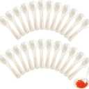 Caviar Spoons Mother of Pearl Mop Spoons with Hand Craft W Round Handle for Caviar, Egg, Ice Cream, Salt, Coffee Serving, Restaurant Serving Set(24 Pieces,3.55 Inch)