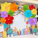 Giant Paper Flowers Artificial Large Paper Flower Decoration for Handcrafted Wall Backdrop Christmas Mexican Wedding Graduation Bridal Shower Birth Party Supplies(Mexican Fiesta,18 Pcs)